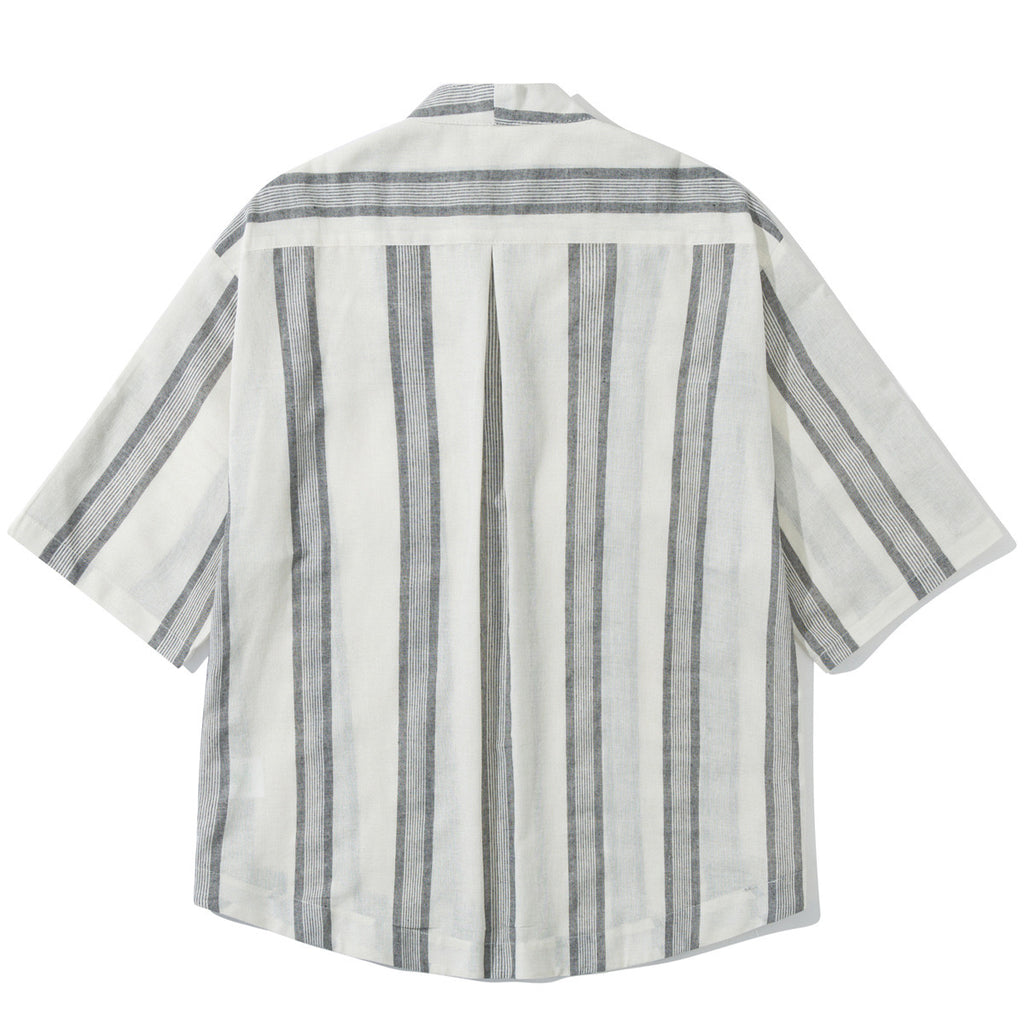 Striped Yukata-Inspired Shirt