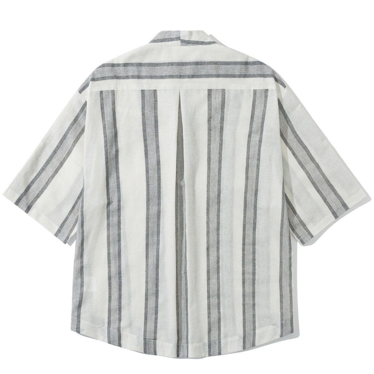 Striped Yukata-Inspired Shirt