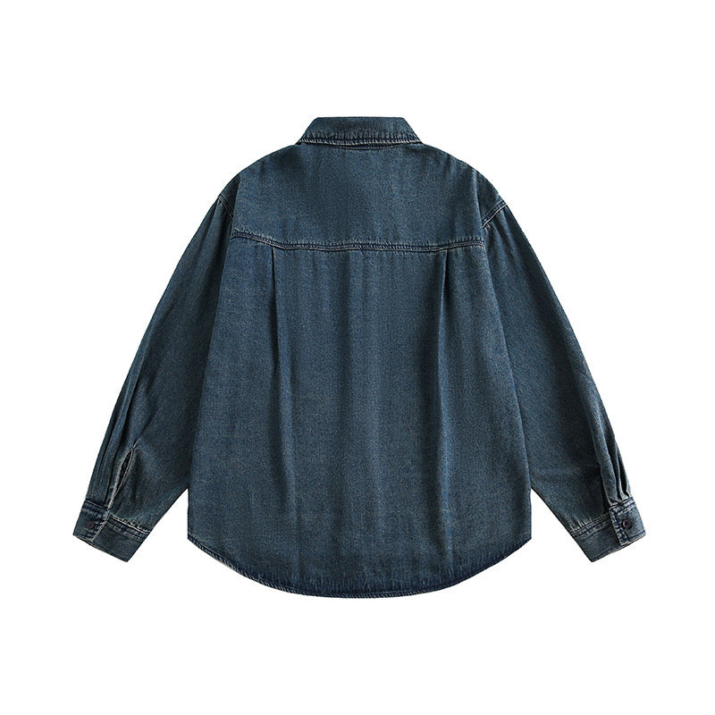 Washed Indigo Denim Shirt