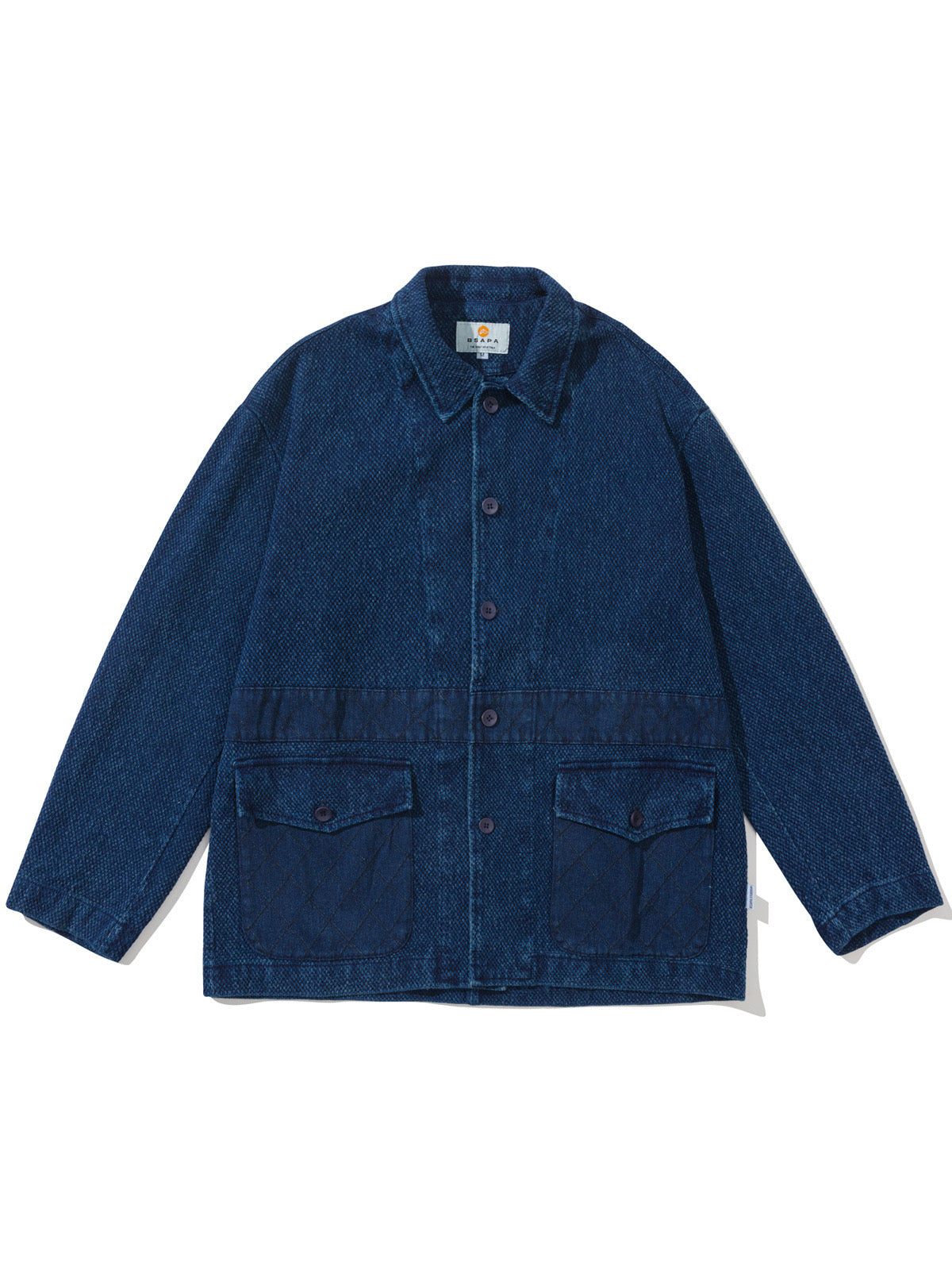 Indigo Quilted Utility Jacket