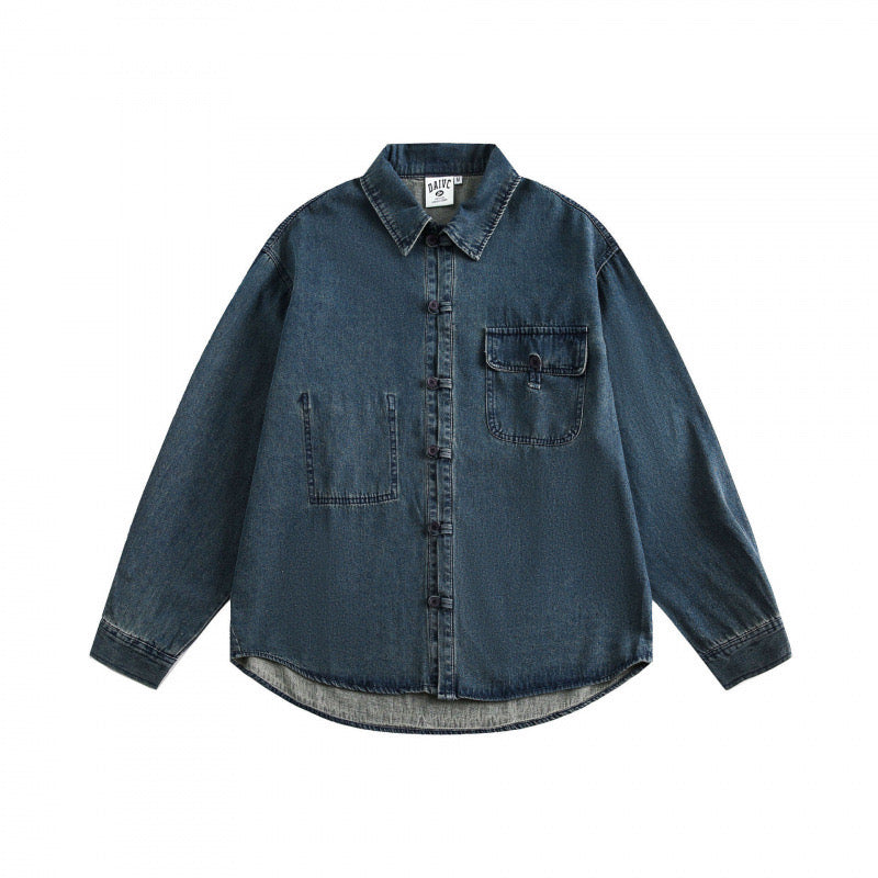 Washed Indigo Denim Shirt