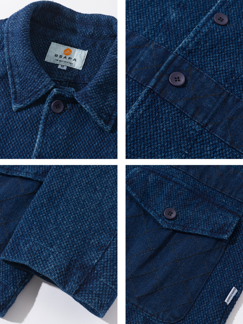 Indigo Quilted Utility Jacket