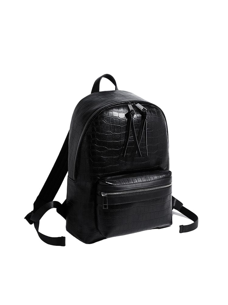 Croc-Textured Backpack